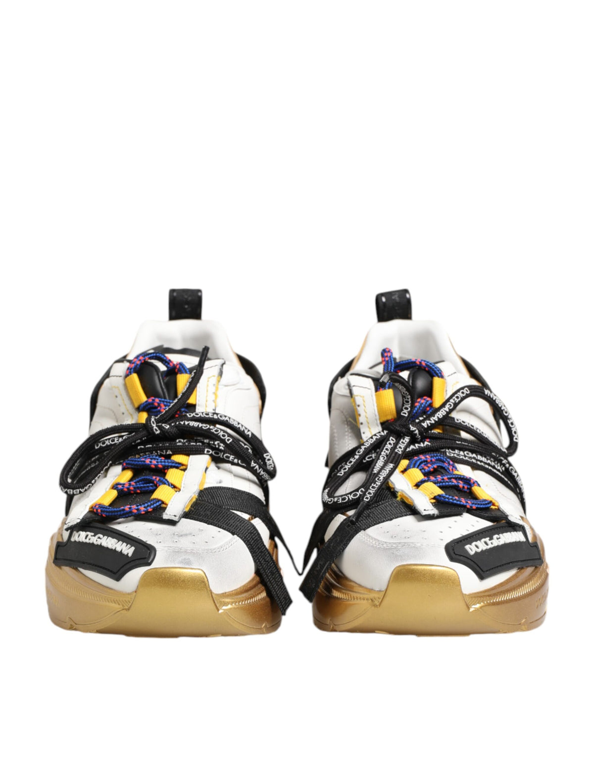 Dolce & Gabbana Men's Low Top TU Polyurethane Calf Leather & Viscose Sneakers - Multicolor