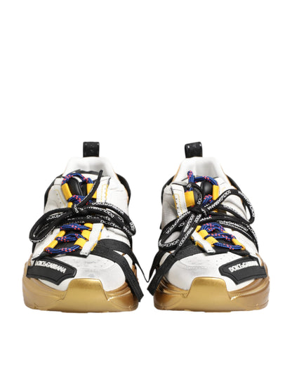 Dolce & Gabbana Men's Low Top TU Polyurethane Calf Leather & Viscose Sneakers - Multicolor