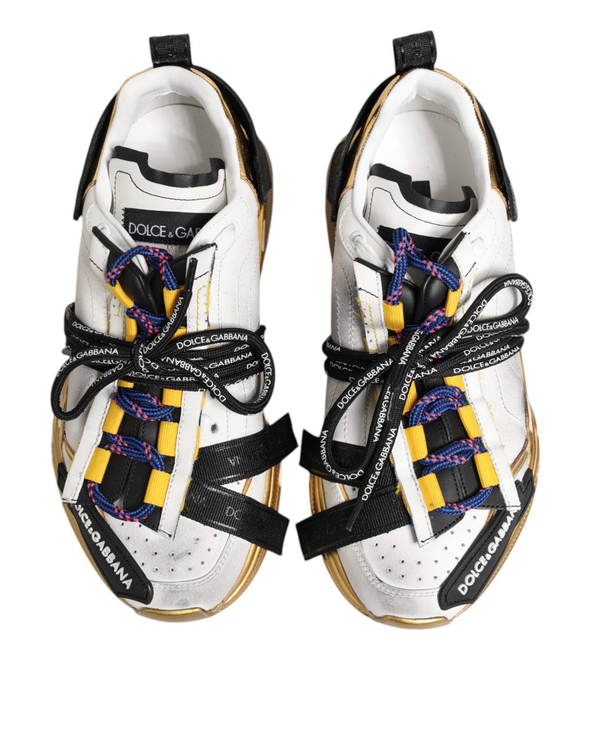 Dolce & Gabbana Men's Low Top TU Polyurethane Calf Leather & Viscose Sneakers - Multicolor