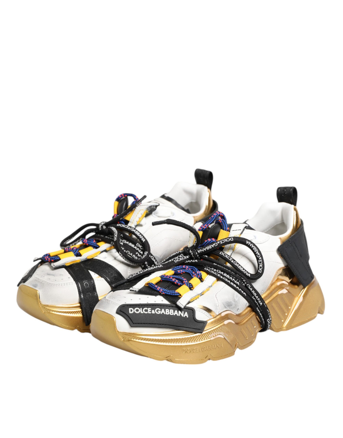 Dolce & Gabbana Men's Low Top TU Polyurethane Calf Leather & Viscose Sneakers - Multicolor