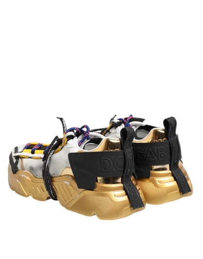 Dolce & Gabbana Men's Low Top TU Polyurethane Calf Leather & Viscose Sneakers - Multicolor