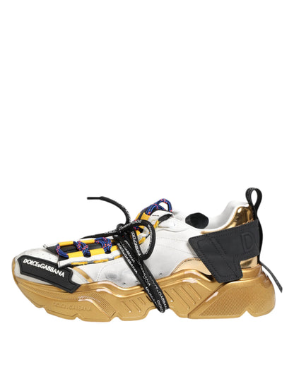 Dolce & Gabbana Men's Low Top TU Polyurethane Calf Leather & Viscose Sneakers - Multicolor