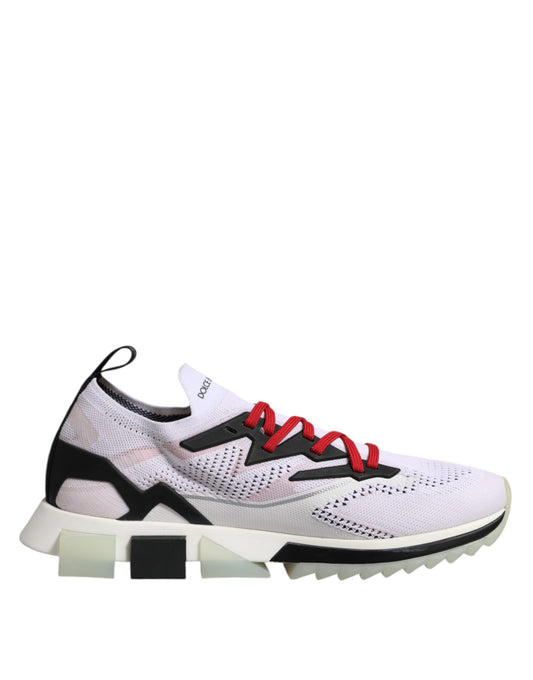 Dolce & Gabbana Men's Low Top Polyester Rubber & Viscose Sneakers - Black Red White