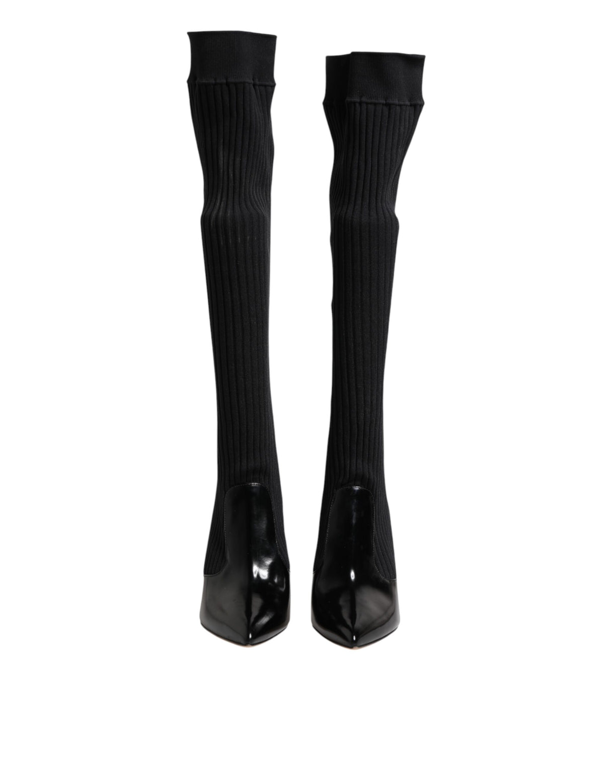 Dolce & Gabbana Women's Leather Sock Boots - Black