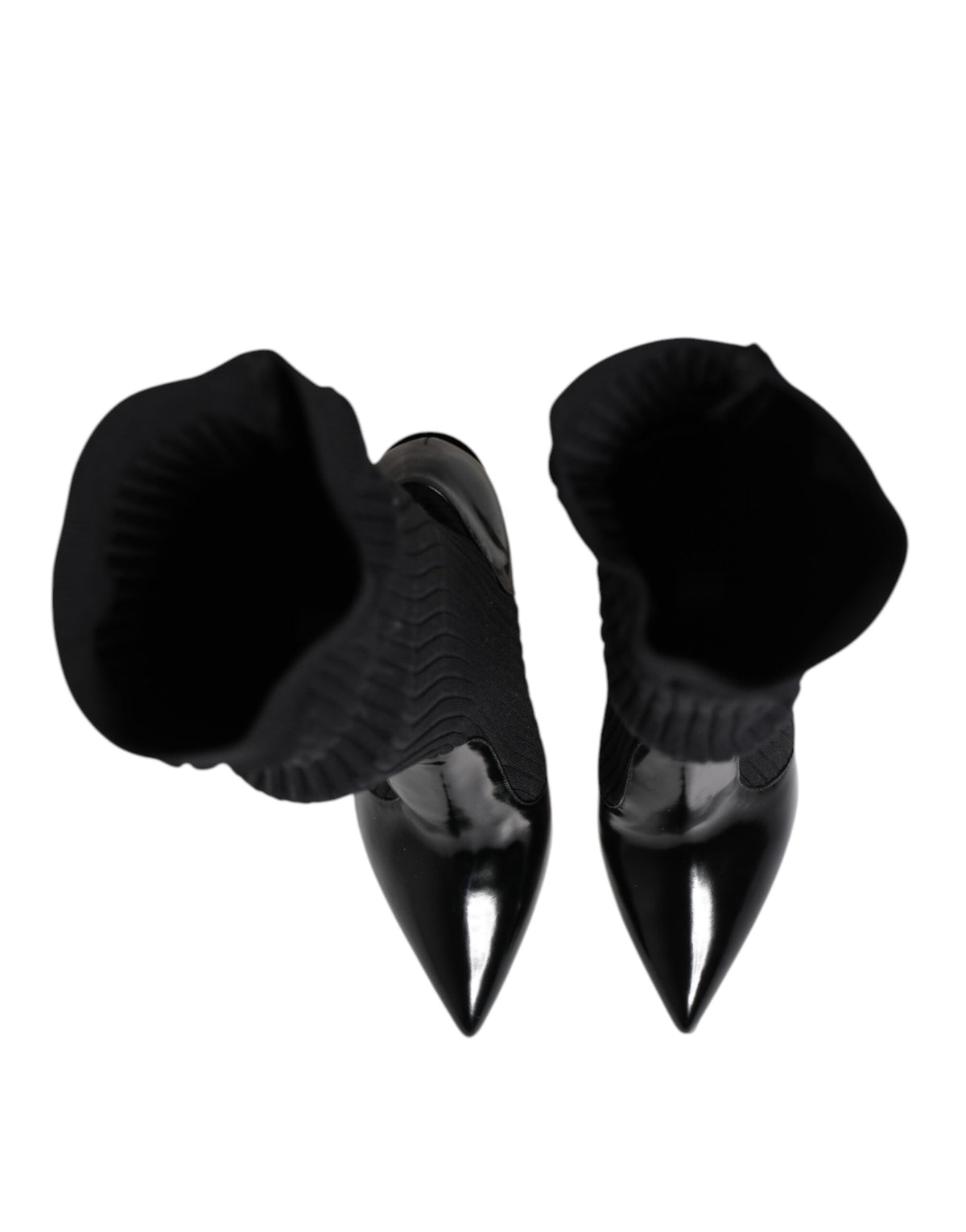 Dolce & Gabbana Women's Leather Sock Boots - Black