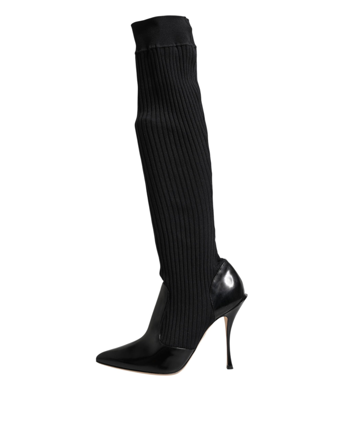 Dolce & Gabbana Women's Leather Sock Boots - Black