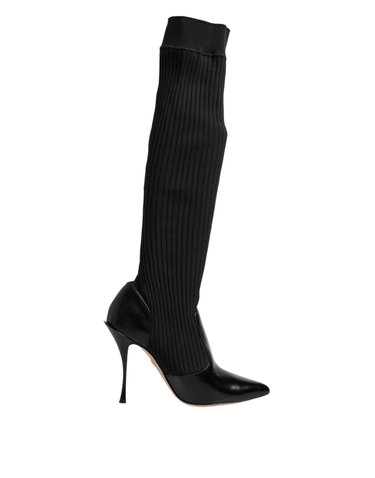 Dolce & Gabbana Women's Leather Sock Boots - Black