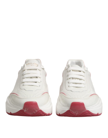 Dolce & Gabbana Women's Low Top Calf Leather & Rubber Sneakers - Pink White