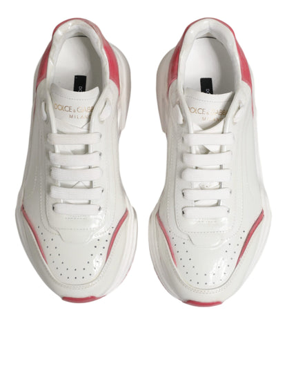 Dolce & Gabbana Women's Low Top Calf Leather & Rubber Sneakers - Pink White