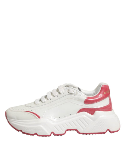Dolce & Gabbana Women's Low Top Calf Leather & Rubber Sneakers - Pink White