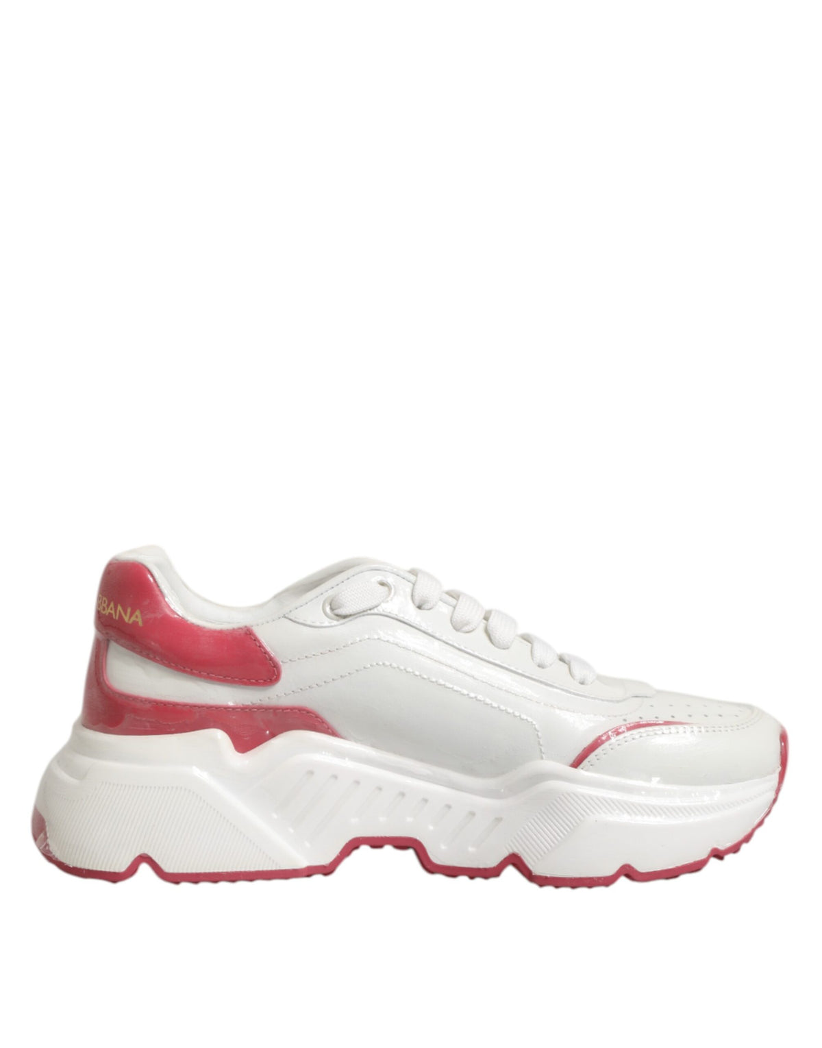 Dolce & Gabbana Women's Low Top Calf Leather & Rubber Sneakers - Pink White