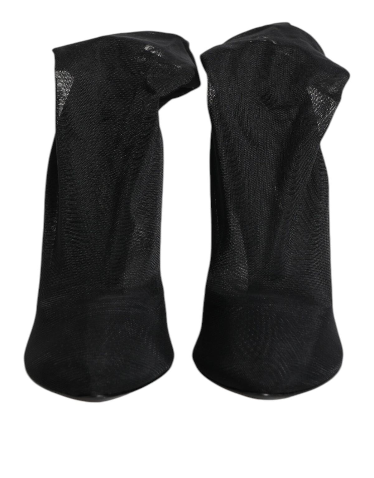 Dolce & Gabbana Women's Silk Viscose Nylon & Leather Sock Boots - Black