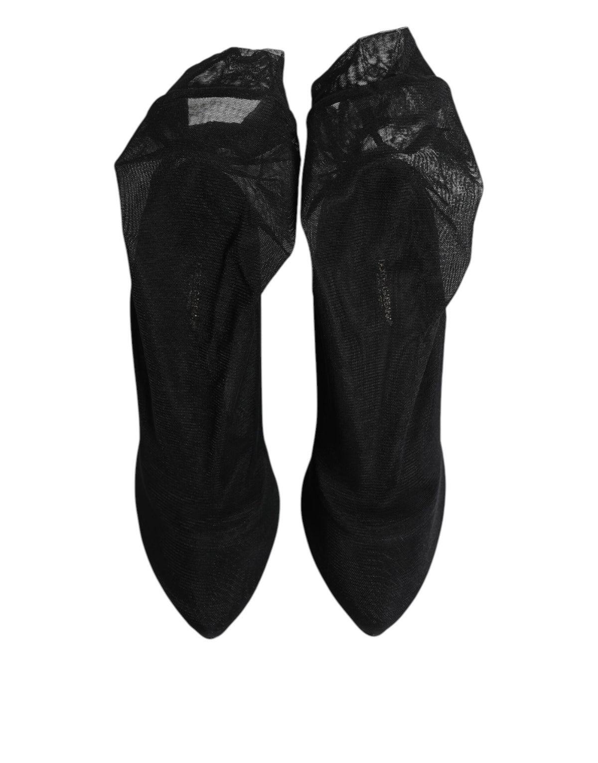 Dolce & Gabbana Women's Silk Viscose Nylon & Leather Sock Boots - Black