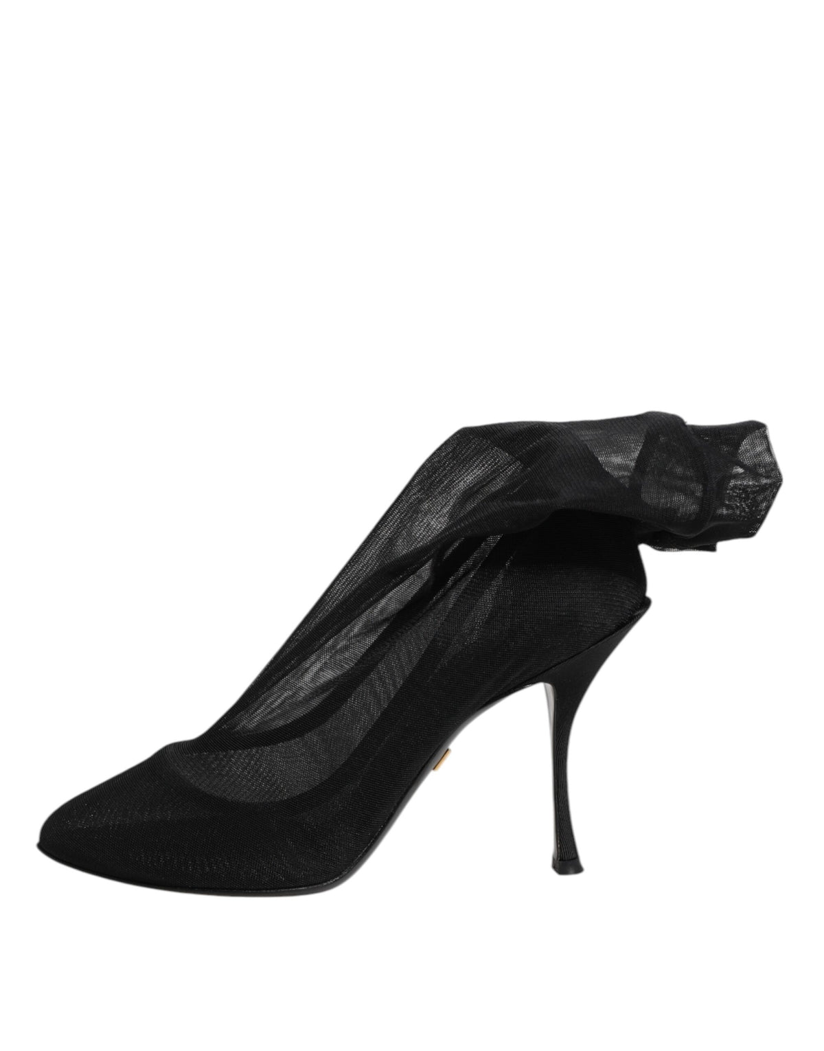 Dolce & Gabbana Women's Silk Viscose Nylon & Leather Sock Boots - Black