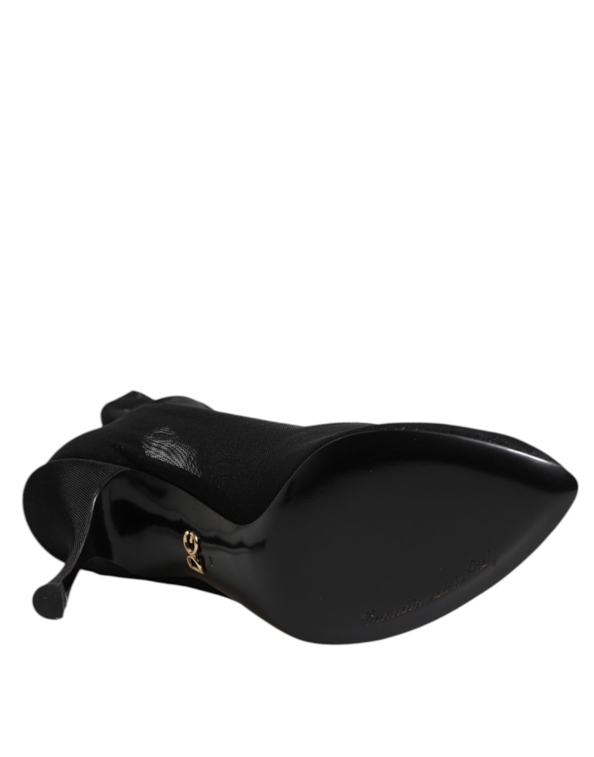 Dolce & Gabbana Women's Silk Viscose Nylon & Leather Sock Boots - Black