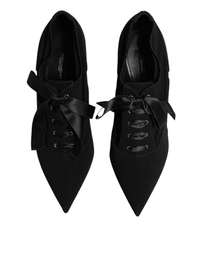 Dolce & Gabbana Women's Leather & Viscose Stiletto Pumps Heels - Black
