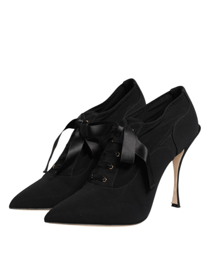 Dolce & Gabbana Women's Leather & Viscose Stiletto Pumps Heels - Black