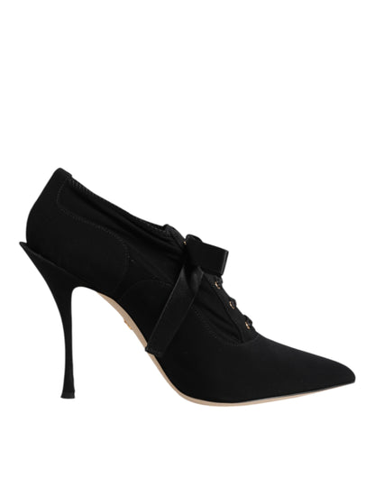 Dolce & Gabbana Women's Leather & Viscose Stiletto Pumps Heels - Black
