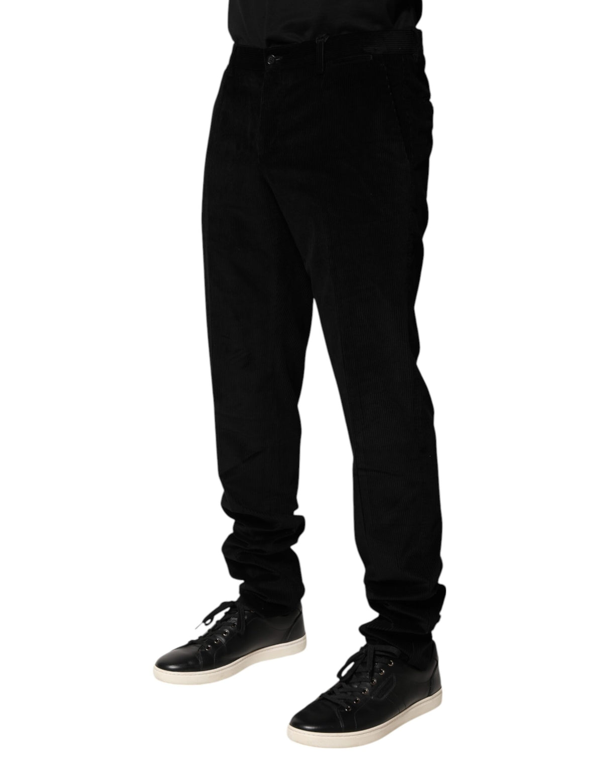Dolce & Gabbana Men's Skinny Cotton Trousers - Black