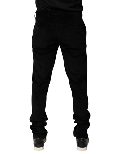 Dolce & Gabbana Men's Skinny Cotton Trousers - Black