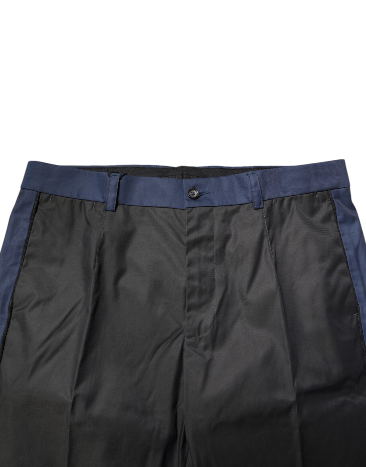 Dolce & Gabbana Men's Relaxed Fit Cropped Nylon Cotton Chinos Pants - Blue Gray