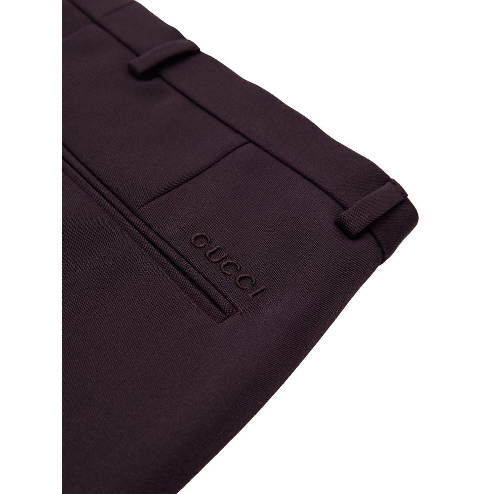 Gucci Bordeaux Wool Jeans Denim