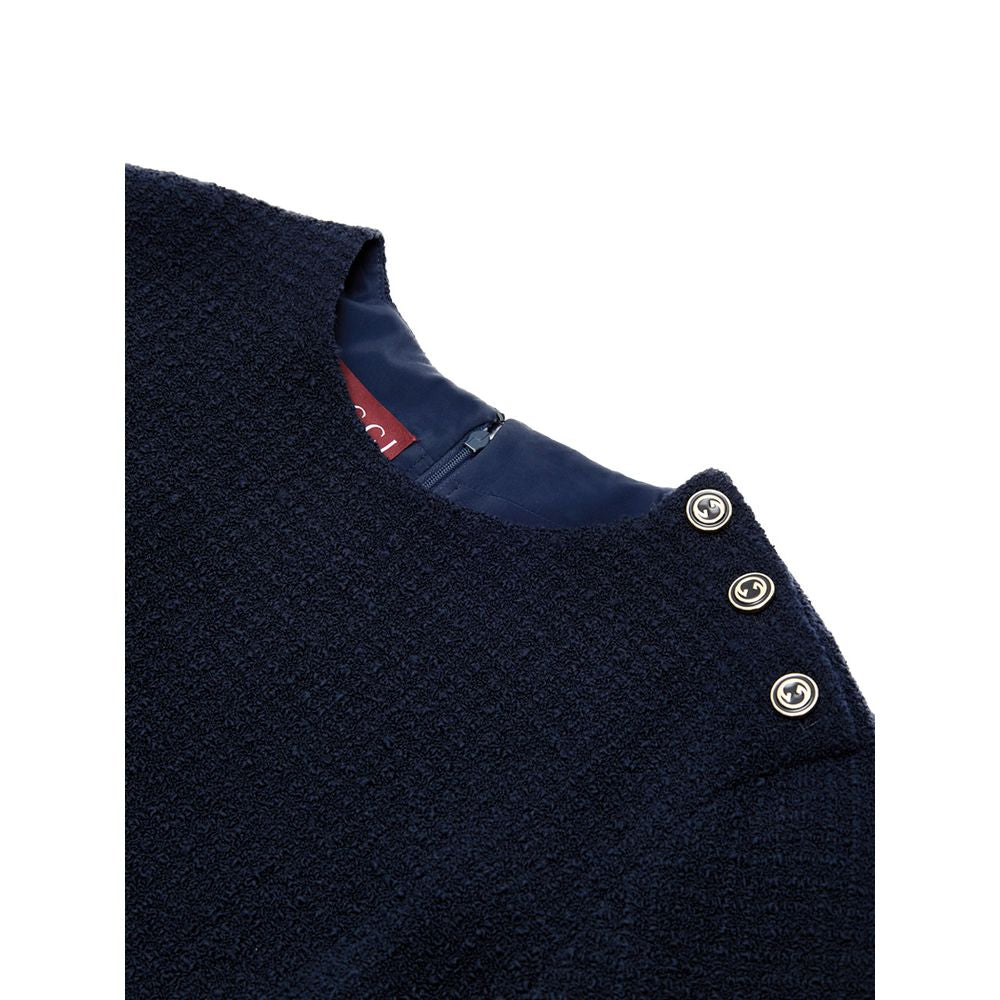 Gucci Navy Blue Wool Short