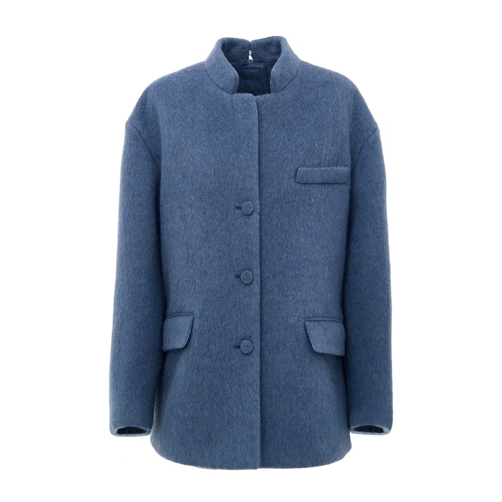 Gucci Light Blue Wool Jackets & Coat