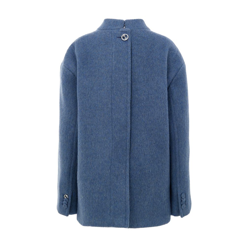 Gucci Light Blue Wool Jackets & Coat