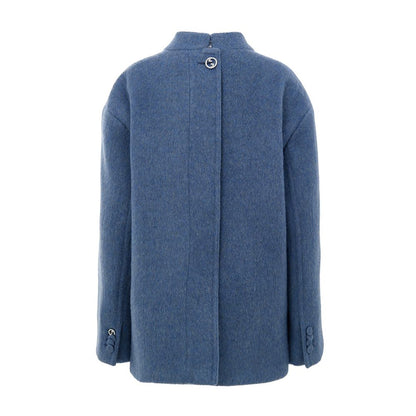 Gucci Light Blue Wool Jackets & Coat