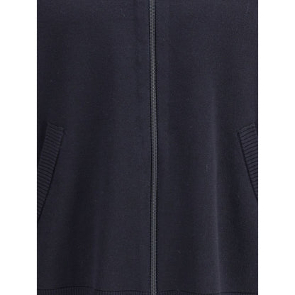 Thom Browne Double Face Full Zip Up Cardigan In Meri