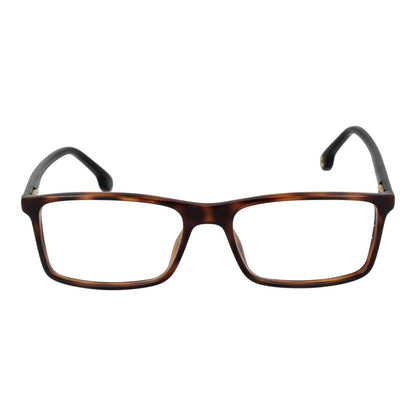 Eyeglasses Frames by Carrera for unisex in optyl and brown showcases a refined silhouette, detailed with a brown coloured frame finish and a sophisticated full-frame frame design.