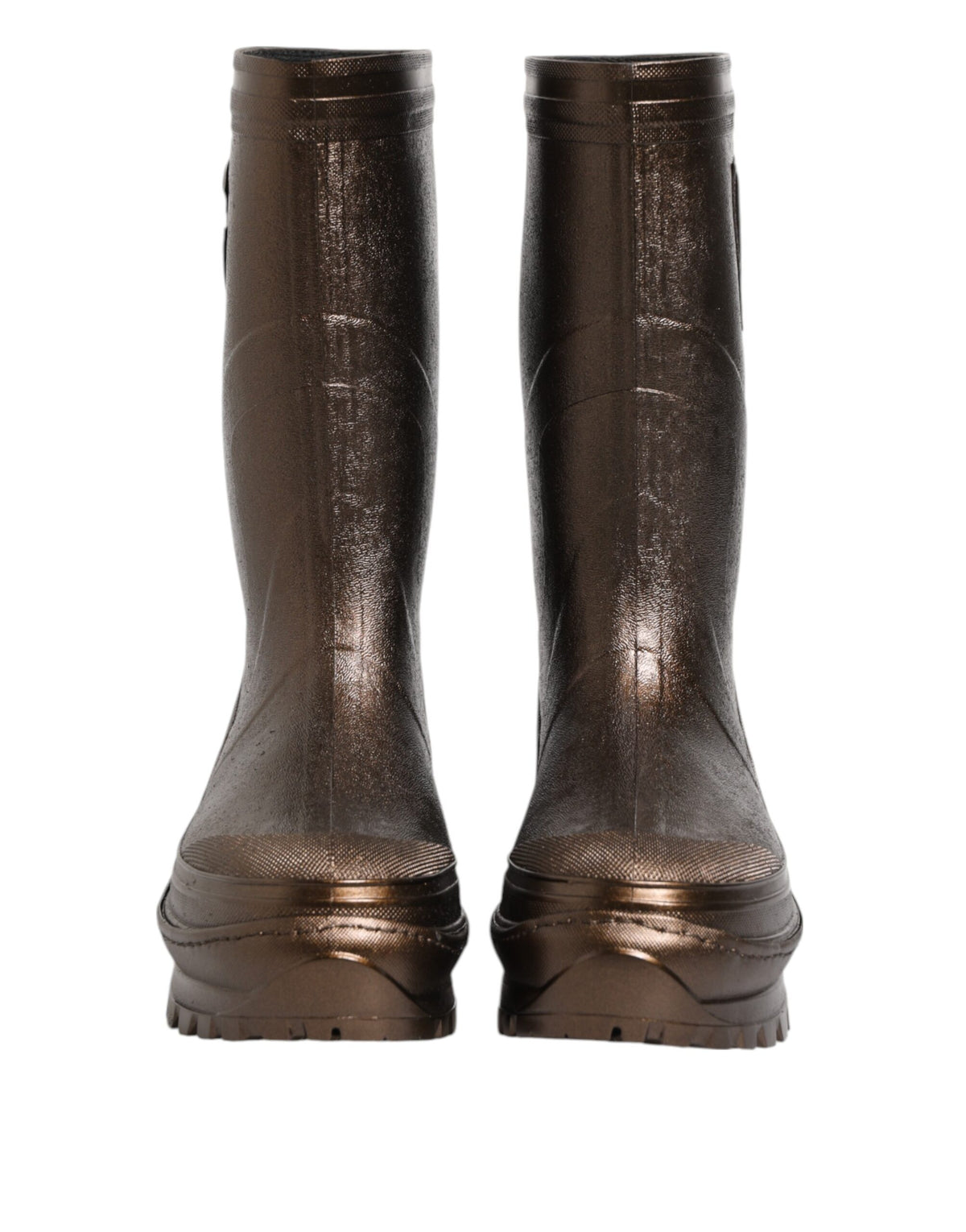 Dolce & Gabbana Women's Rubber Rain Boots - Bronze