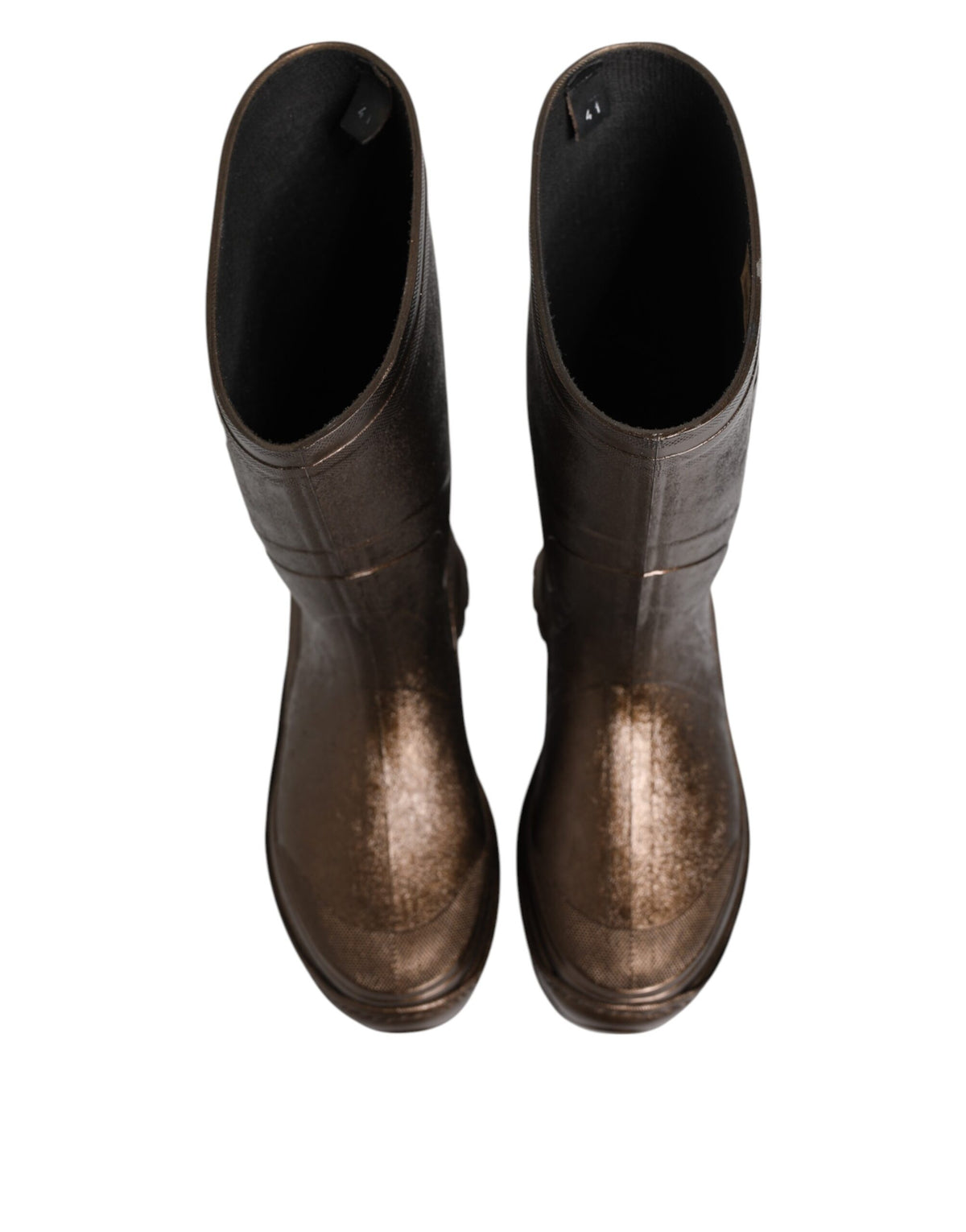 Dolce & Gabbana Women's Rubber Rain Boots - Bronze