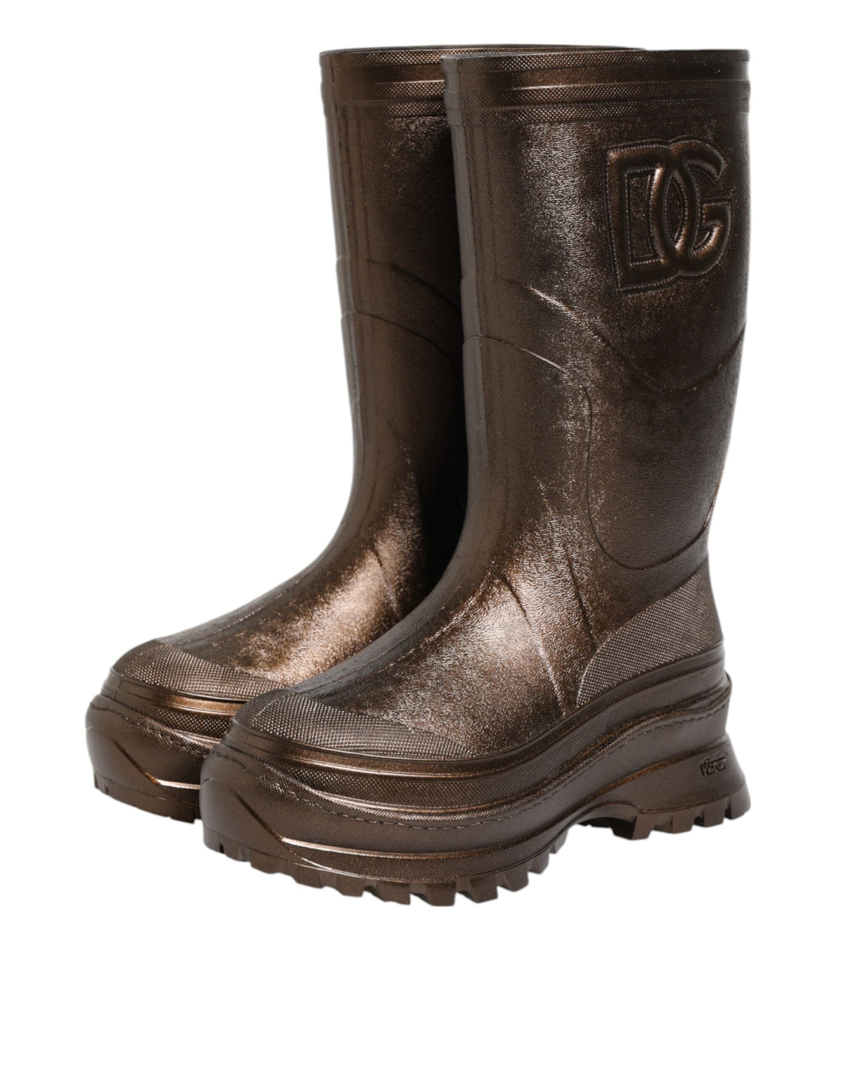 Dolce & Gabbana Women's Rubber Rain Boots - Bronze