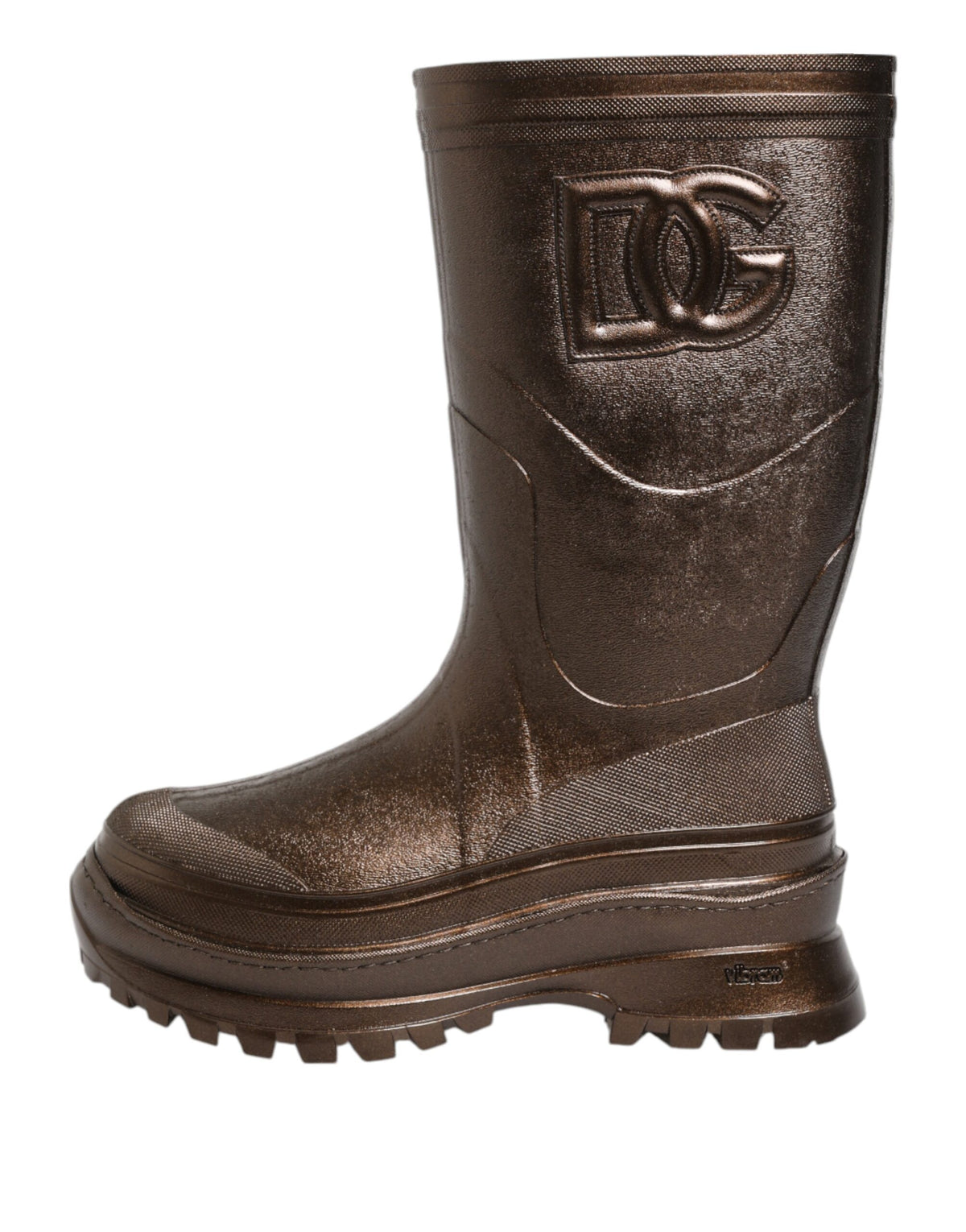 Dolce & Gabbana Women's Rubber Rain Boots - Bronze