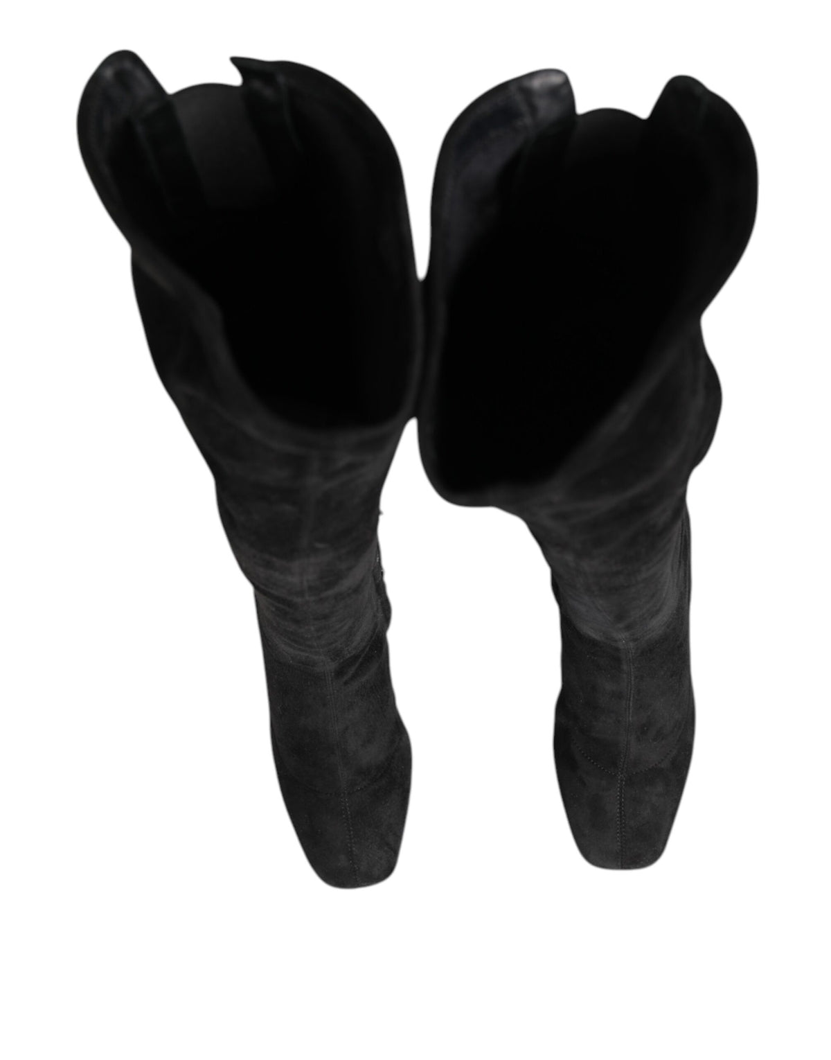 Dolce & Gabbana Women's Suede Lamb Leather High Knee-High Boots - Black