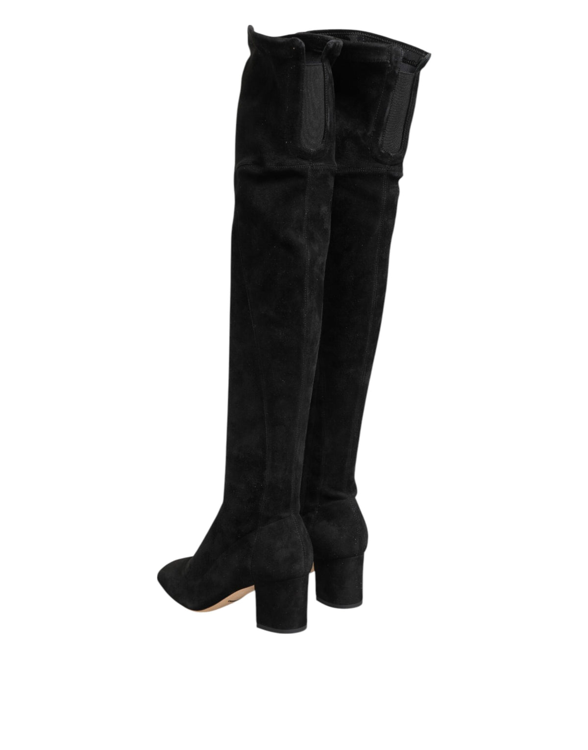 Dolce & Gabbana Women's Suede Lamb Leather High Knee-High Boots - Black