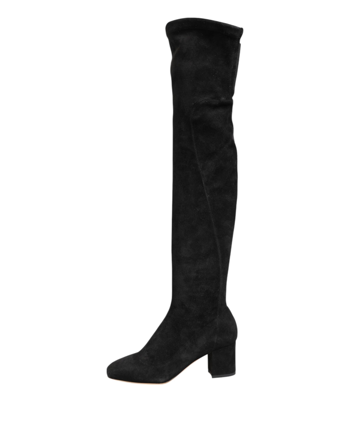 Dolce & Gabbana Women's Suede Lamb Leather High Knee-High Boots - Black