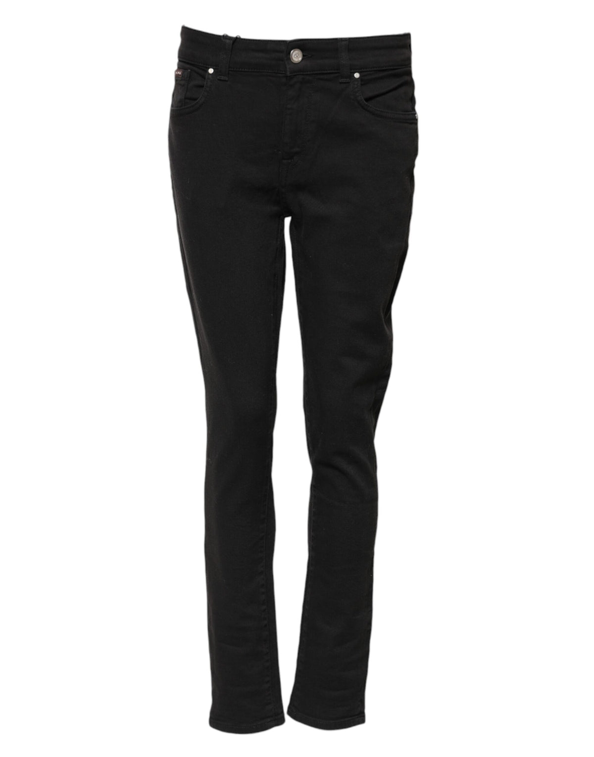 Dolce & Gabbana Women's Skinny Mid Rise Stretch Denim Cotton Jeans - Black