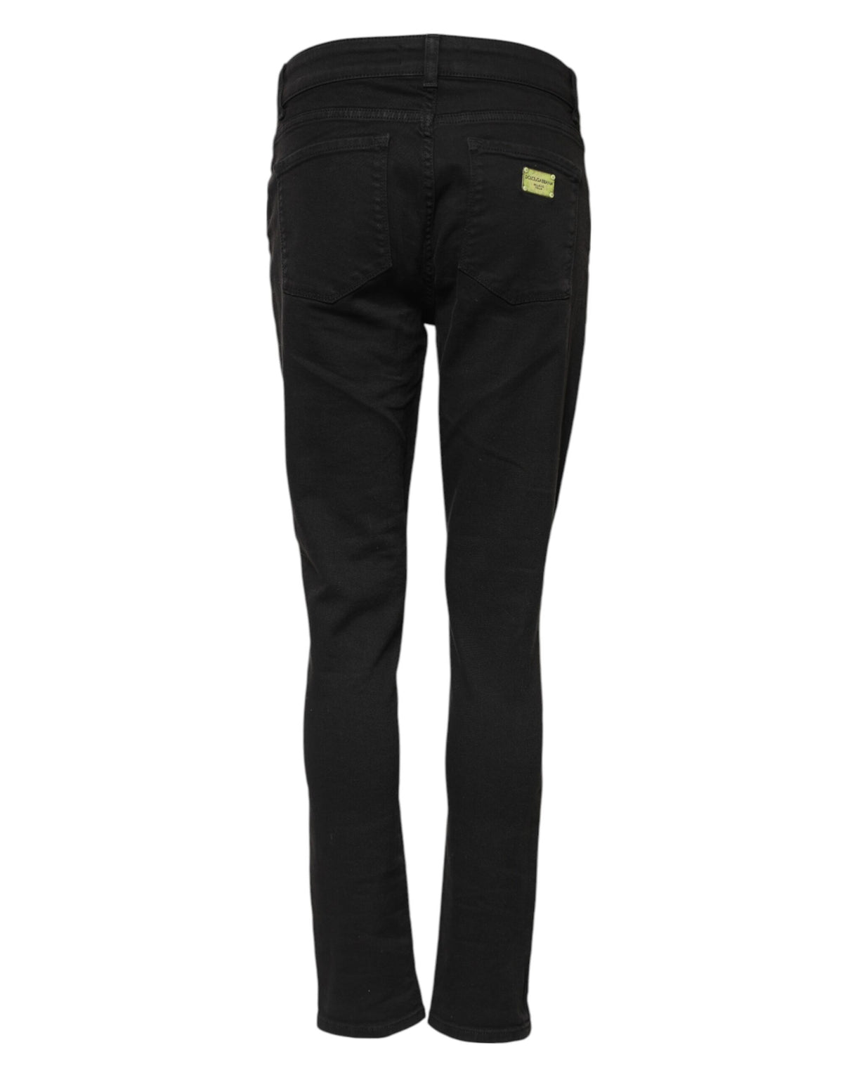 Dolce & Gabbana Women's Skinny Mid Rise Stretch Denim Cotton Jeans - Black
