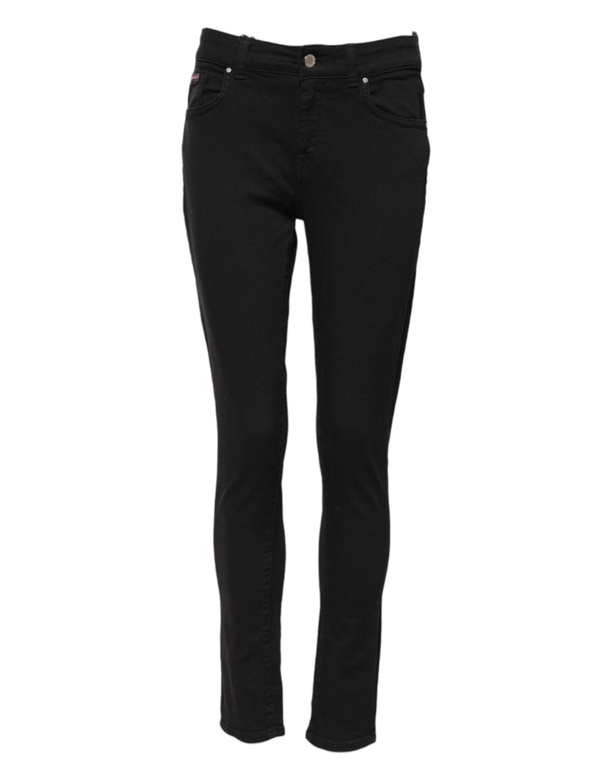 Dolce & Gabbana Women's Skinny Mid Rise Stretch Denim Cotton Jeans - Black