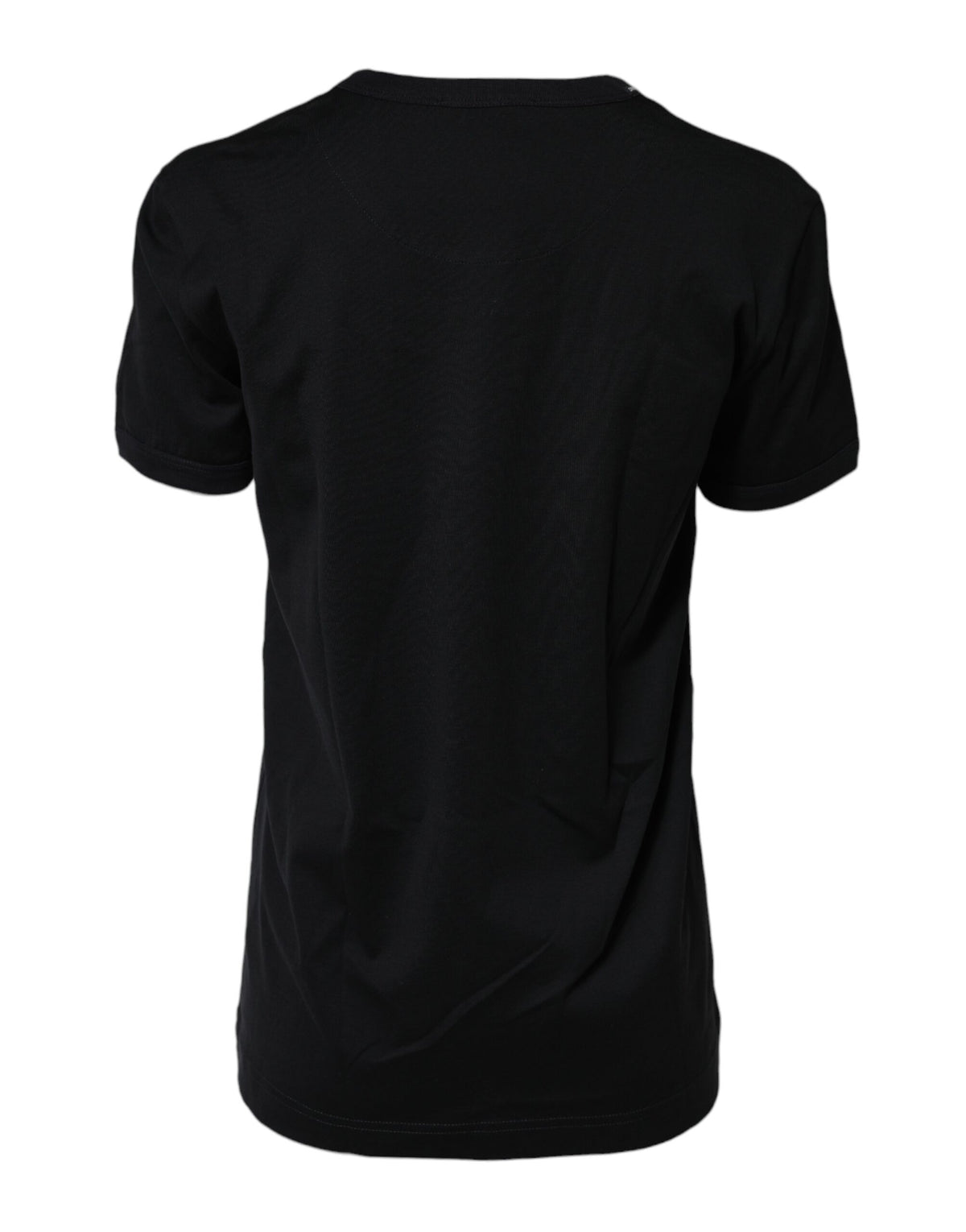 Dolce & Gabbana Women's Short-Sleeve Crew Neck Cotton T-Shirt - Black Print