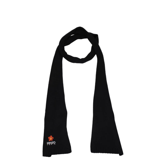Kenzo Black Wool Scarves