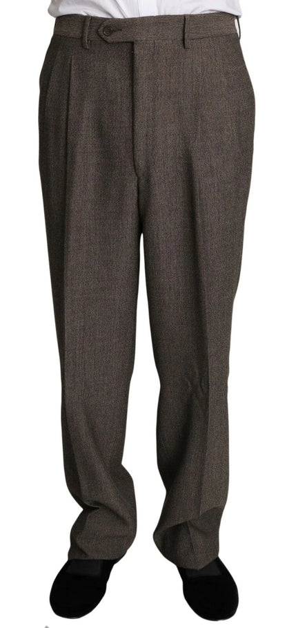 Dolce & Gabbana Brown Single Breasted Wool Suit