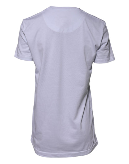 Dolce & Gabbana Women's Short-Sleeve Crew Neck Cotton T-Shirt - White