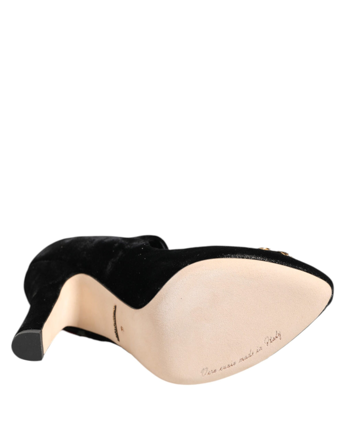 Dolce & Gabbana Women's Crystal Leather Rayon & Silk Mary-Jane Pumps Heels - Black Floral