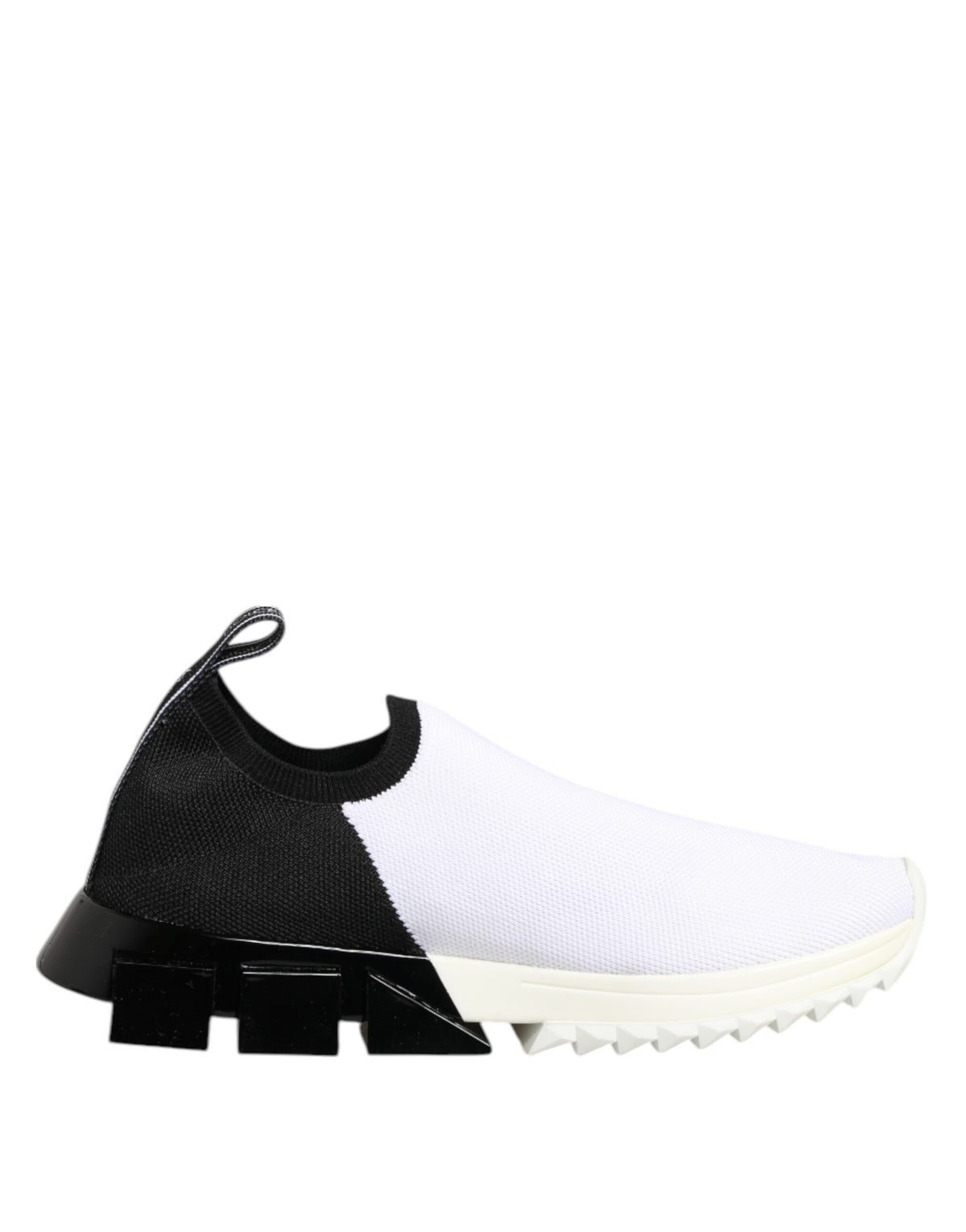 Dolce & Gabbana Women's Low Top Polyester Polyurethane Viscose & Rubber Sneakers - Black White