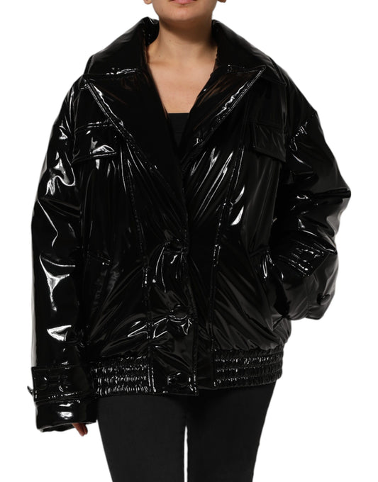 Dolce & Gabbana Women's Quilted Polyester & Polyurethane Puffer Jacket - Black
