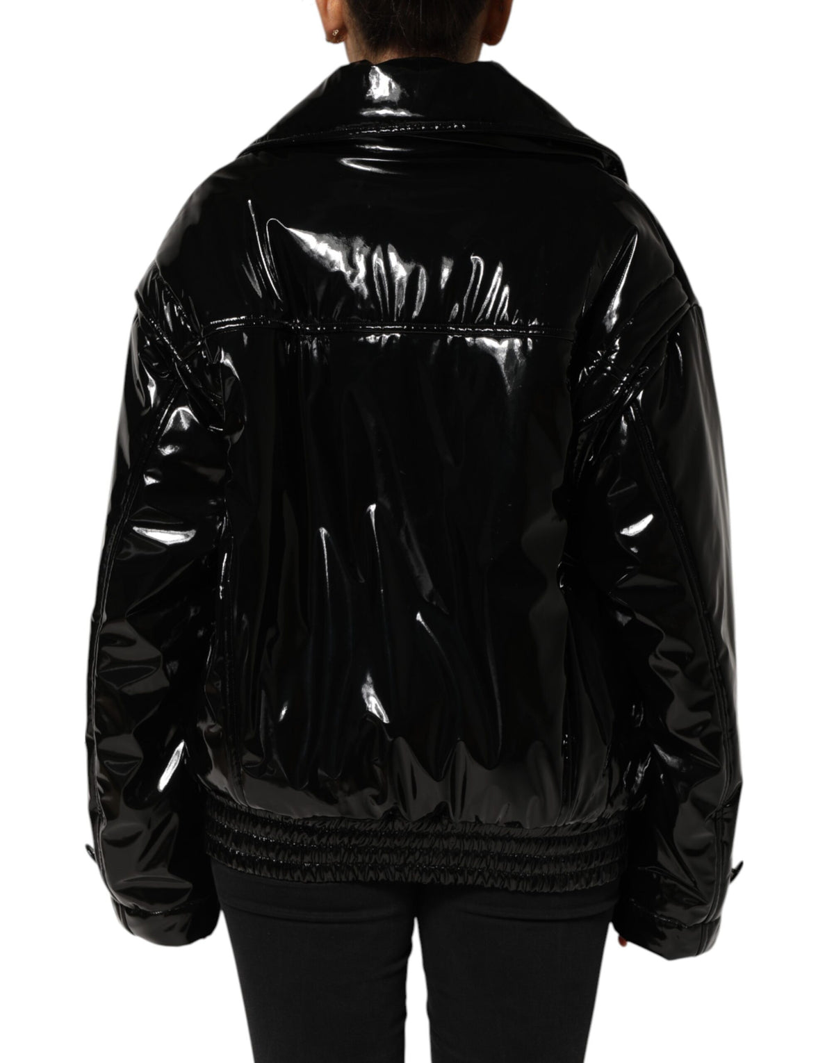 Dolce & Gabbana Women's Quilted Polyester & Polyurethane Puffer Jacket - Black